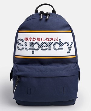 Superdry Stripe Logo Montana Férfi Hátizsák Kék | ECGJN1034